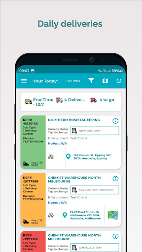 Android application Fitlogistics screenshort