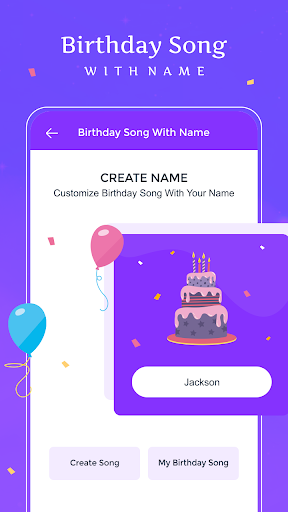 Android application Birthday Song With Name screenshort