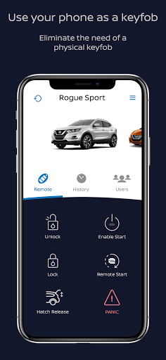 Android application Nissan Virtual Key screenshort
