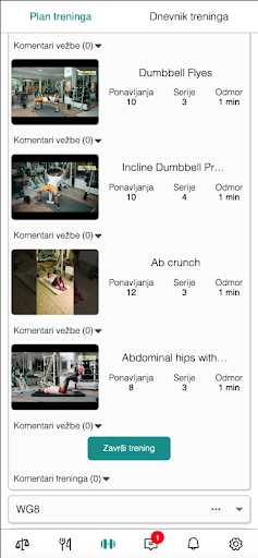 Android application ManicVeljkoFitness screenshort