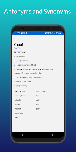 Dictionary Antonyms Synonyms Screen 2