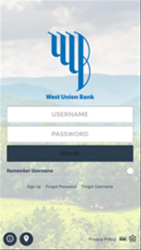 Android application West Union Bank Mobile screenshort