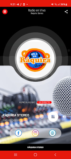 Android application Ráquira Stereo screenshort