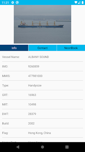 Pacific Basin App Screen 3