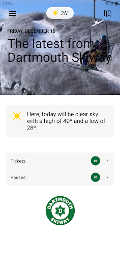 Android application Dartmouth Skiway screenshort