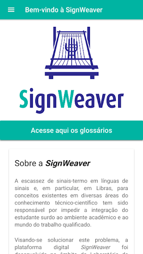 Android application SignWeaver screenshort