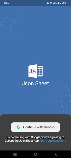 Android application Json Sheet screenshort