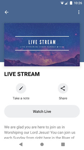 The River of Life Church App Screen 3