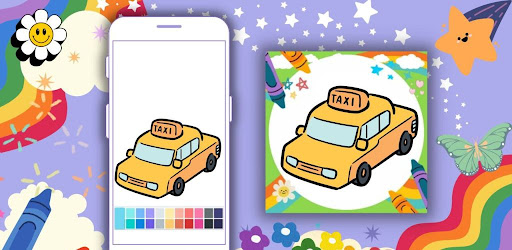 Coloring Book Cab Stands