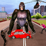 Cover Image of Baixar Angry Gorilla City Battle: Dinosaur Survival Games 1.0 APK