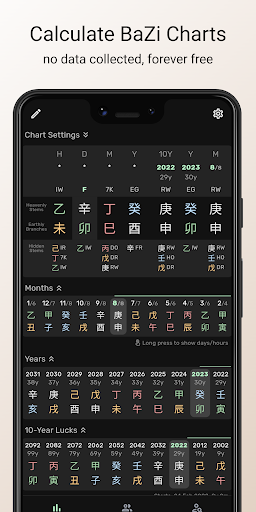 Android application BaZi App screenshort