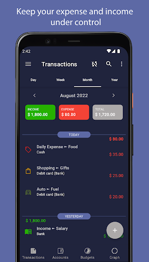 Android application Budget Cloud: Expense Manager screenshort