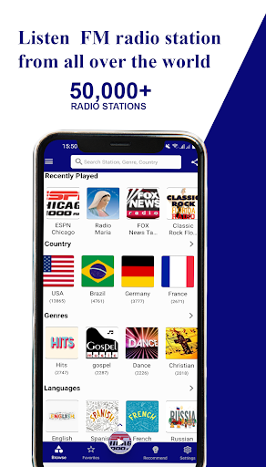 FM Radio : AM, FM, Radio Tuner Screen 2