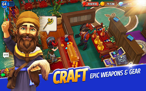 Shop Titans: Epic Idle Crafter, Build & Trade RPG  screenshots 2
