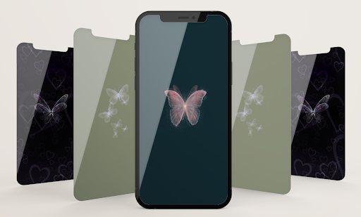 Luminous Butterflies Wallpaper
