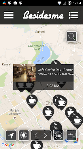 Android application Places Nearby screenshort