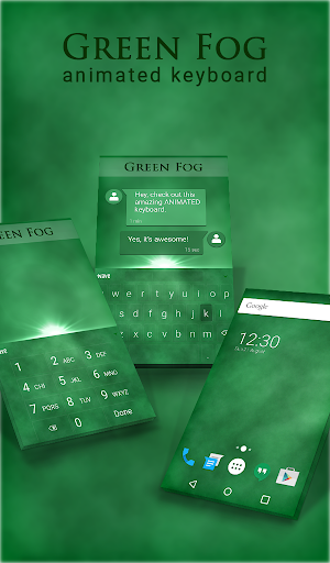 Android application Green Fog Animated Keyboard screenshort