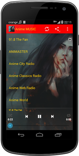 Android application Anime MUSIC RADIO screenshort