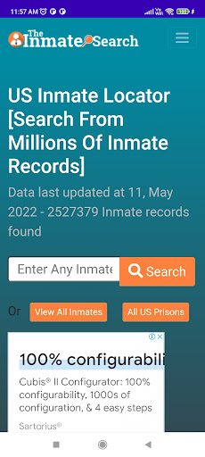 Android application The Inmate Search screenshort