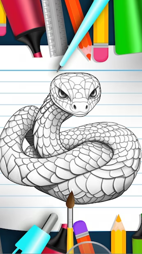 Snake Coloring Pages Screen 3