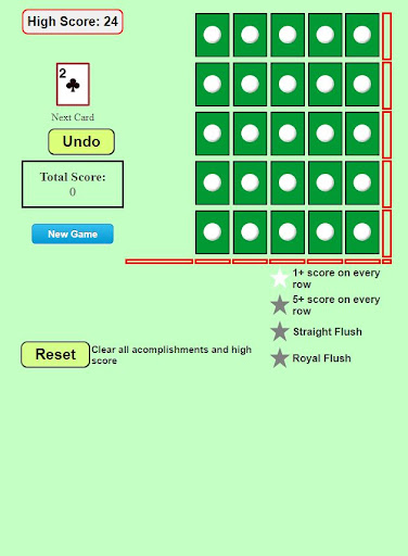 Android application Poker Solitaire screenshort