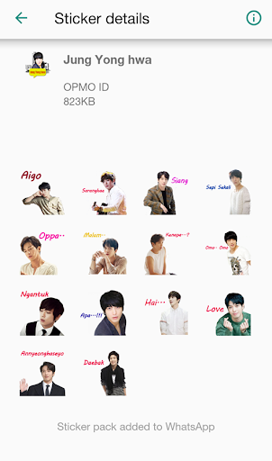 Jung Yong Hwa WA  Sticker