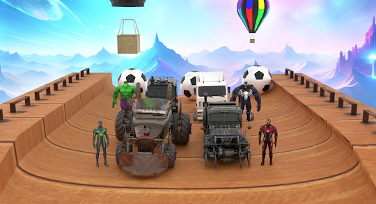 Super Heroes Truck Stunts Game