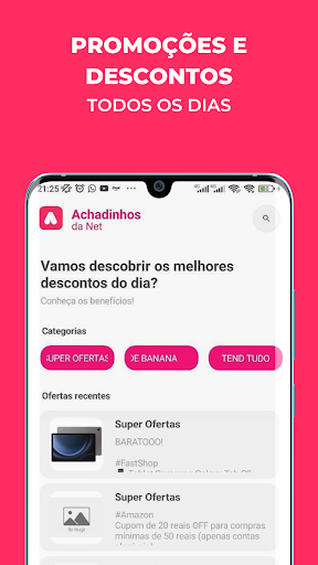 Android application Achadinhos da Net screenshort