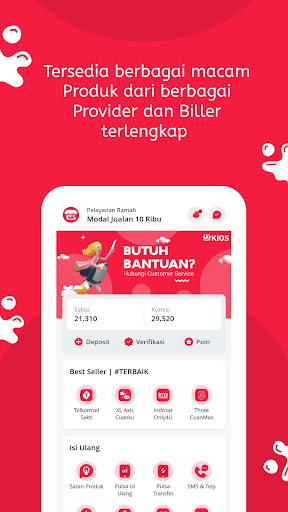 Android application Agen Pulsa Termurah - WeKios screenshort