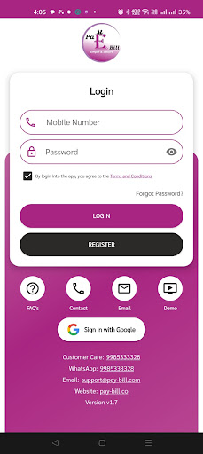 Android application PAEBILL- Simple & Secure screenshort