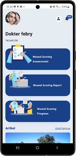 Android application DP Wound Score screenshort