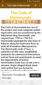 Captura 1 Code of Hammurabi android