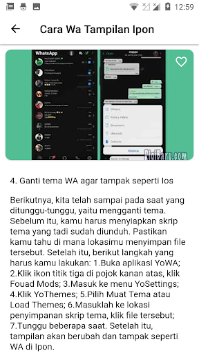 Android application Cara Wa Tampilan Ipon screenshort