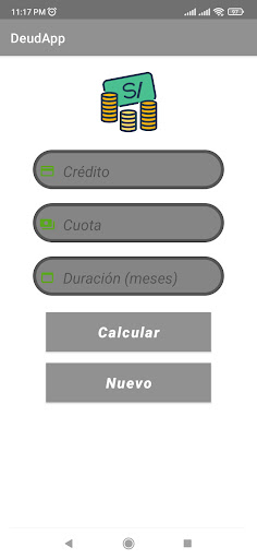 Android application DeudApp screenshort