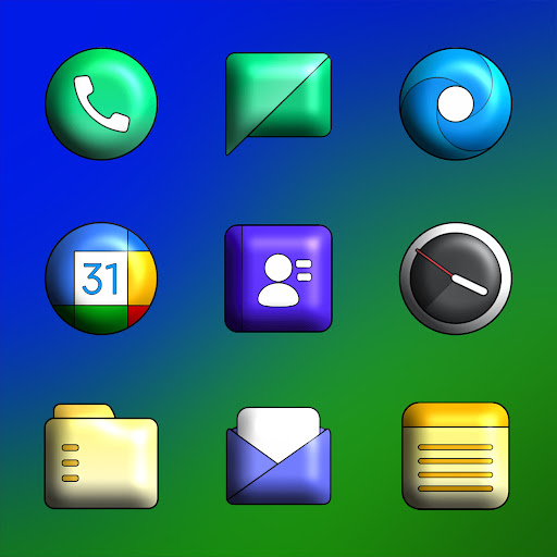 Color OS 3D - Icon Pack Screen 2