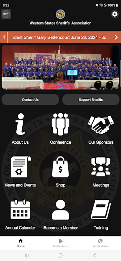 Android application Western States Sheriffs’ screenshort