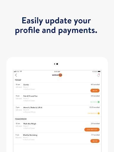 Screenshot of The Workout Club App