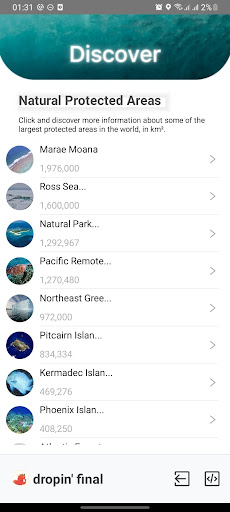 Android application dropin' screenshort