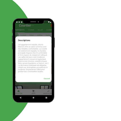 CourtierApp Screen 3