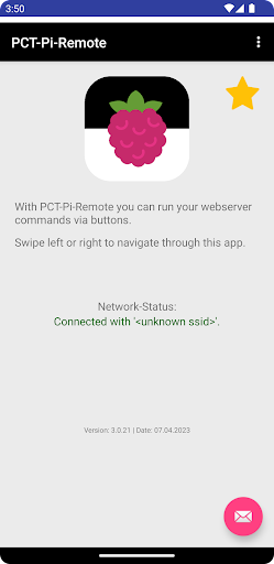 Android application PCT-Pi-Remote screenshort