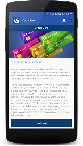 Vision Bank Screenshot