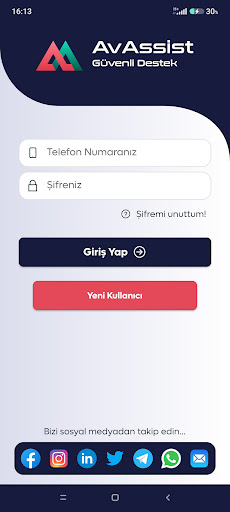 Android application AvAssist screenshort