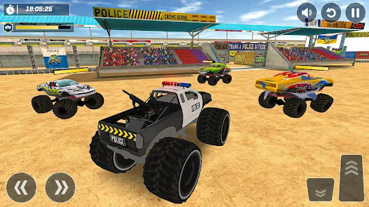 Police 4x4 Monster Truck Games