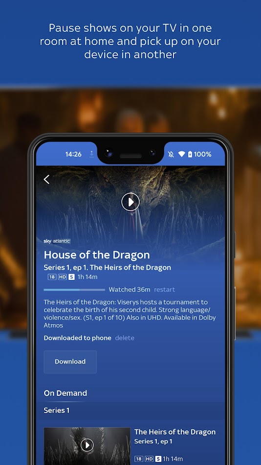 #7. Sky Go (Android) By: Sky UK Limited