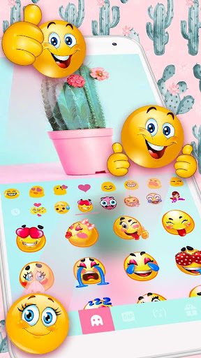Cute Colorful Cactus Keyboard  screenshot 2