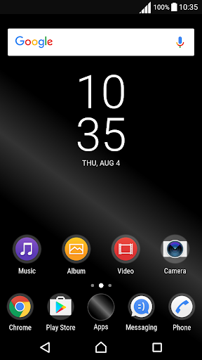 Android application Deep Black Theme For Xperia screenshort