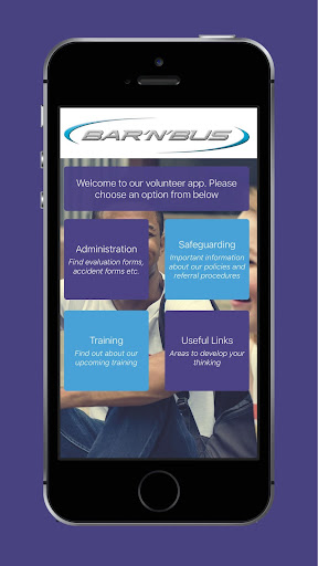 Android application Bar'N'Bus Volunteer Hub screenshort