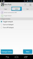 screenshot of Wifi & Hotspot toggle