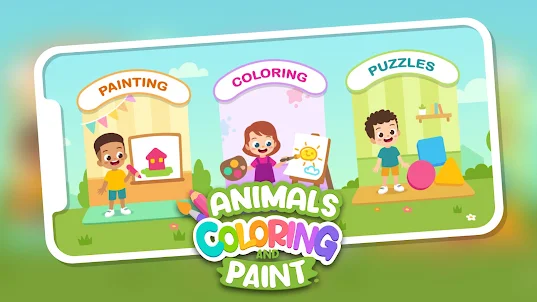 Animals Coloring Paint Puzzle