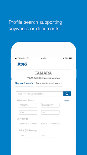 Android application Atos Tamara screenshort